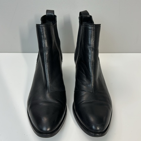 Rag & Bone Walker Black Leather Block Heel Ankle Boots Size 40/10 - Picture 5 of 16